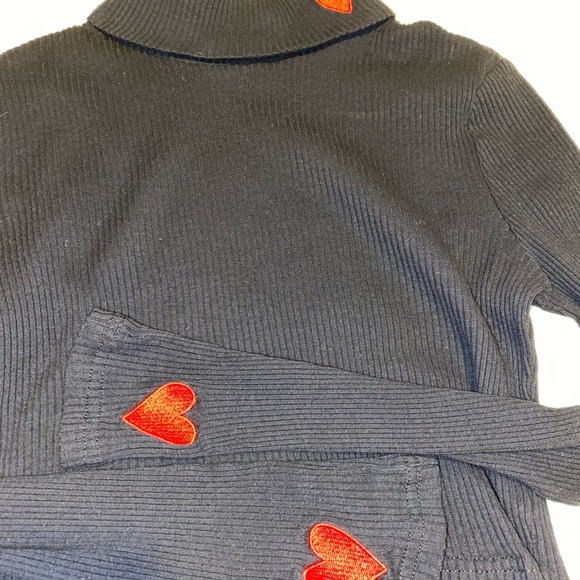 SHEIN Crop Top Turtleneck with Hearts - Picture 2 of 4